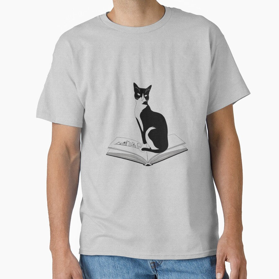 Cat Book Cat and Books Aesthetic Cat Cat Art by MarcelooArt T-Shirts, Hoodie, Sweatshirt | BlankRebels.com (Image 1)