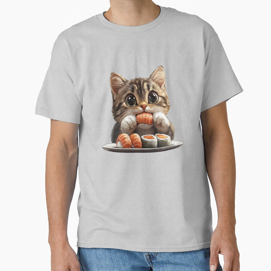 Sushi Cat Shirt, Food Cat Shirt by Sleepy Cat Design Hoodie, Sweatshirt | BlankRebels.com (Image 1)