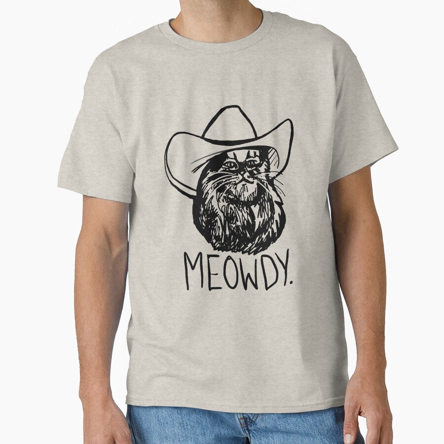 Meowdy Texas Cat Meme by sketchNkustom T-Shirts, Hoodie, Sweatshirt | BlankRebels.com (Image 1)