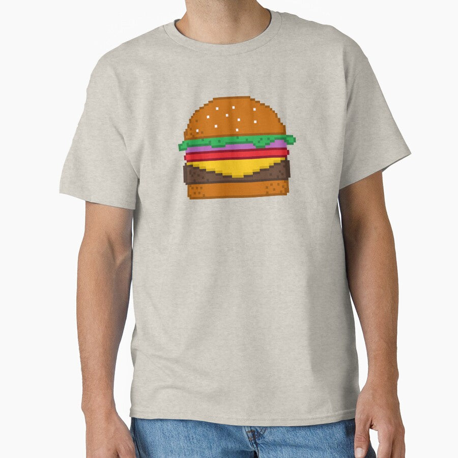Hamburger, Pixel art by xtrolix T-Shirts, Hoodie, Sweatshirt | BlankRebels.com (Image 1)
