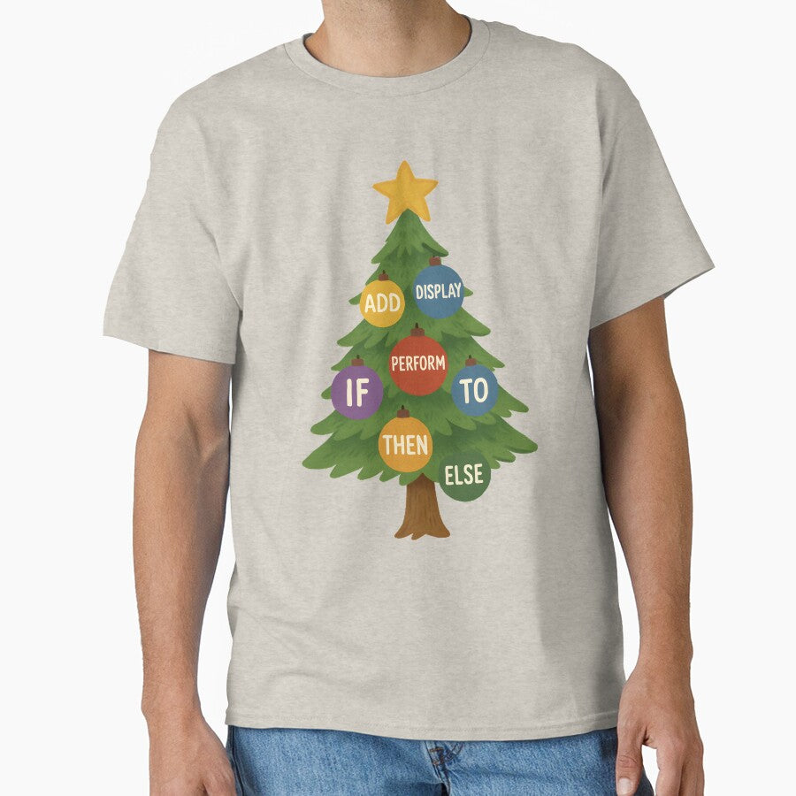 COBOL Christmas Tree Ornaments – Funny Programmer Holiday Coding Art by Nerd Romance Café T-Shirts, Hoodie,... (Image 1)