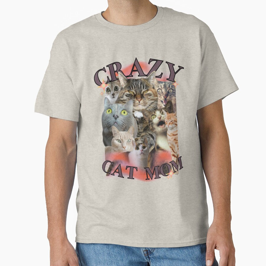 Crazy Cat Mom ⎮ Cat Lover Gift Design by Lisa Loop Art T-Shirts, Hoodie, Sweatshirt | BlankRebels.com (Image 1)