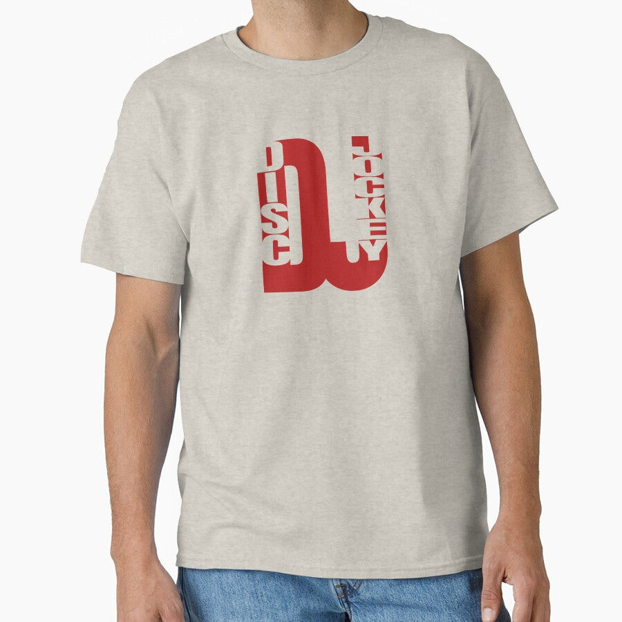 DJ disc jockey typographic design, cool funny gift for dj, deejay, disc jockey by wondertree T-Shirts, Hoodie,... (Image 1)