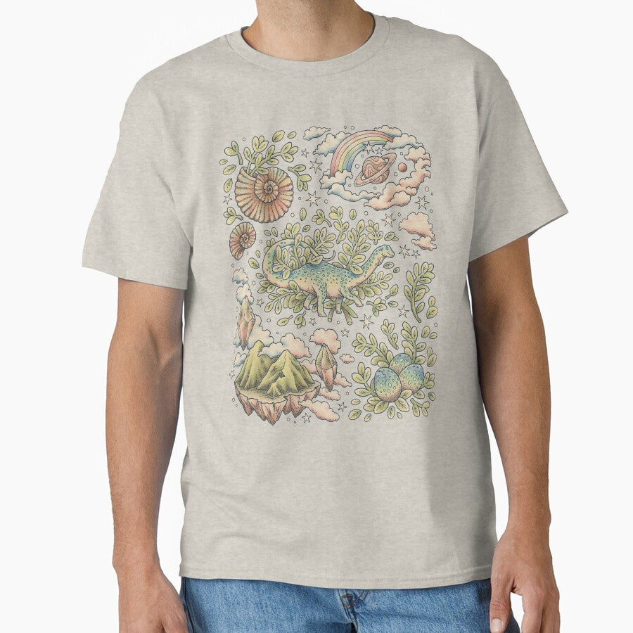 The Journey | Dinosaur Science Fantasy Art by OMEGAFAUNA T-Shirts, Hoodie, Sweatshirt | BlankRebels.com (Image 1)