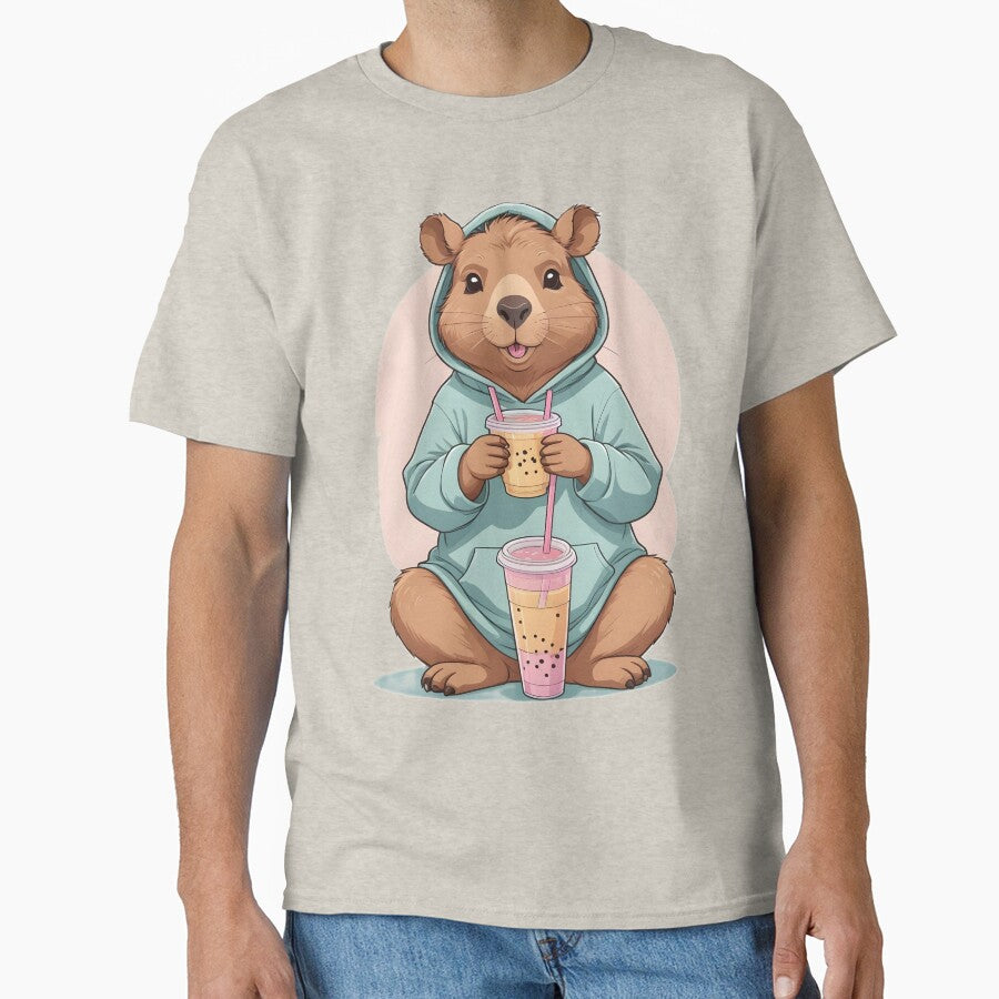 Bubble Tea Capybara – Kawaii Chill T-Shirts, Hoodie, Sweatshirt