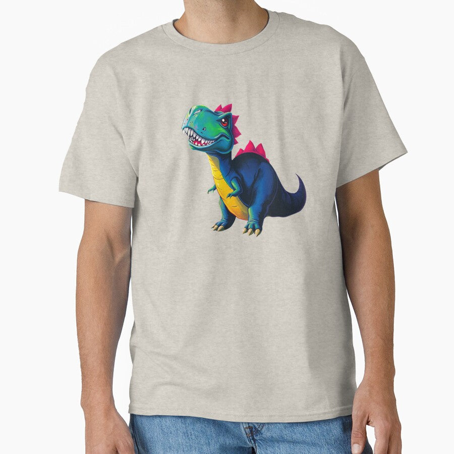 vibrant and playful cartoon dinosaur by VibeTCreations T-Shirts, Hoodie, Sweatshirt | BlankRebels.com (Image 1)