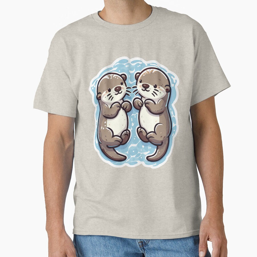 Kawaii Otter couple by PrintSoulDesign T-Shirts, Hoodie, Sweatshirt | BlankRebels.com (Image 1)