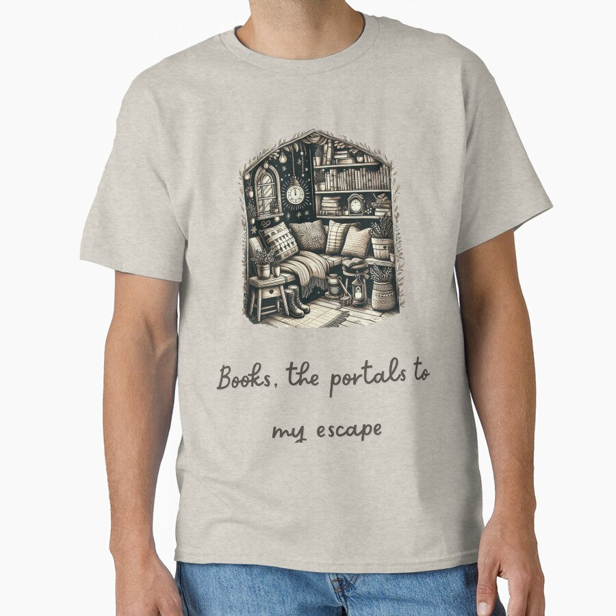 Cozy Reading Nook - Escape into Books by PatrykT94 T-Shirts, Hoodie, Sweatshirt | BlankRebels.com (Image 1)
