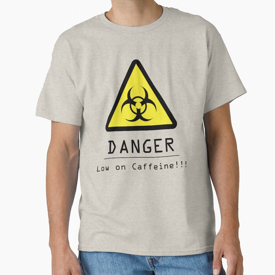 Danger - Low on Coffee by KavishJ T-Shirts, Hoodie, Sweatshirt | BlankRebels.com (Image 1)
