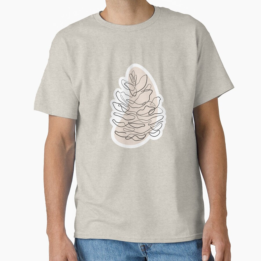 Pine cone - Minimal line art by InspiRin T-Shirts, Hoodie, Sweatshirt | BlankRebels.com (Image 1)