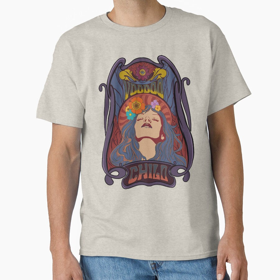 Pyschedelic vintage 60s hippie design - Voodoo child by Yoginath T-Shirts, Hoodie, Sweatshirt | BlankRebels.com (Image 1)