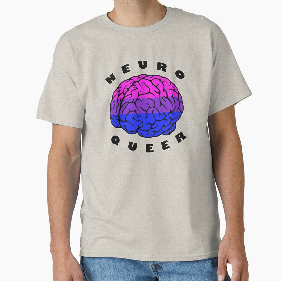 Neuroqueer Brain - Bi Colors by AutisticBanshee T-Shirts, Hoodie, Sweatshirt | BlankRebels.com (Image 1)