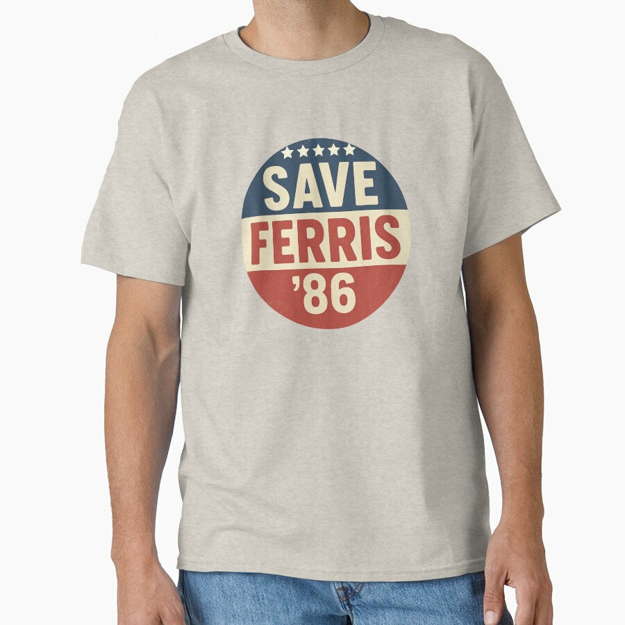 Save Ferris ’86 – Vintage Retro USA-Inspired Design by Lunaria Arts