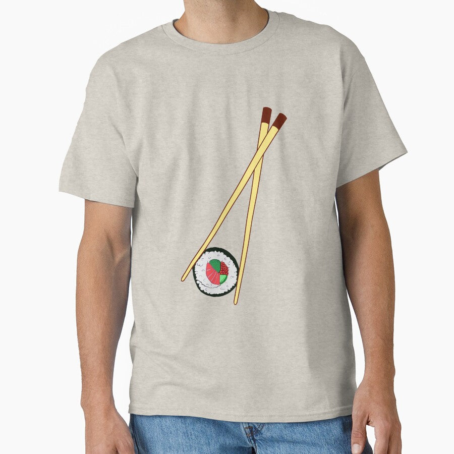 Chopsticks With Sushi Roll by Pob Hosking T-Shirts, Hoodie, Sweatshirt | BlankRebels.com (Image 1)