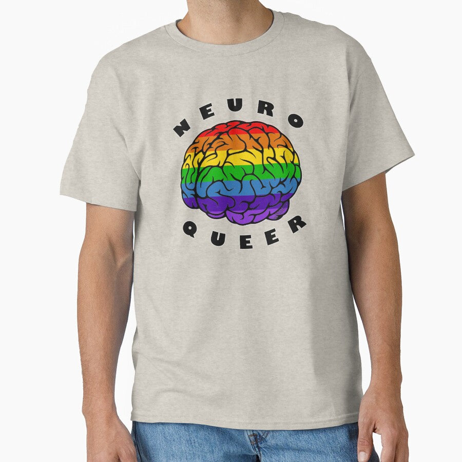 Neuroqueer Brain - Rainbow by AutisticBanshee T-Shirts, Hoodie, Sweatshirt | BlankRebels.com (Image 1)