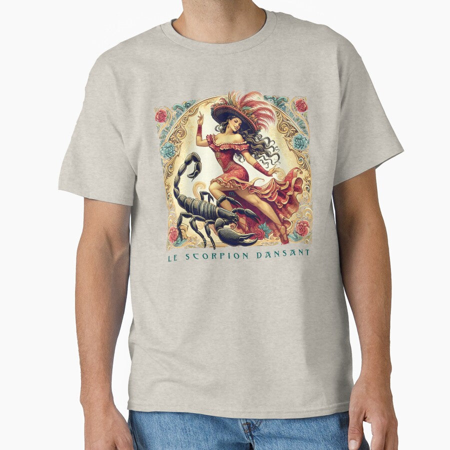 Horoscope Scorpio sign - vintage dancing scorpion & dancer by posterflunz T-Shirts, Hoodie, Sweatshirt (Image 1)