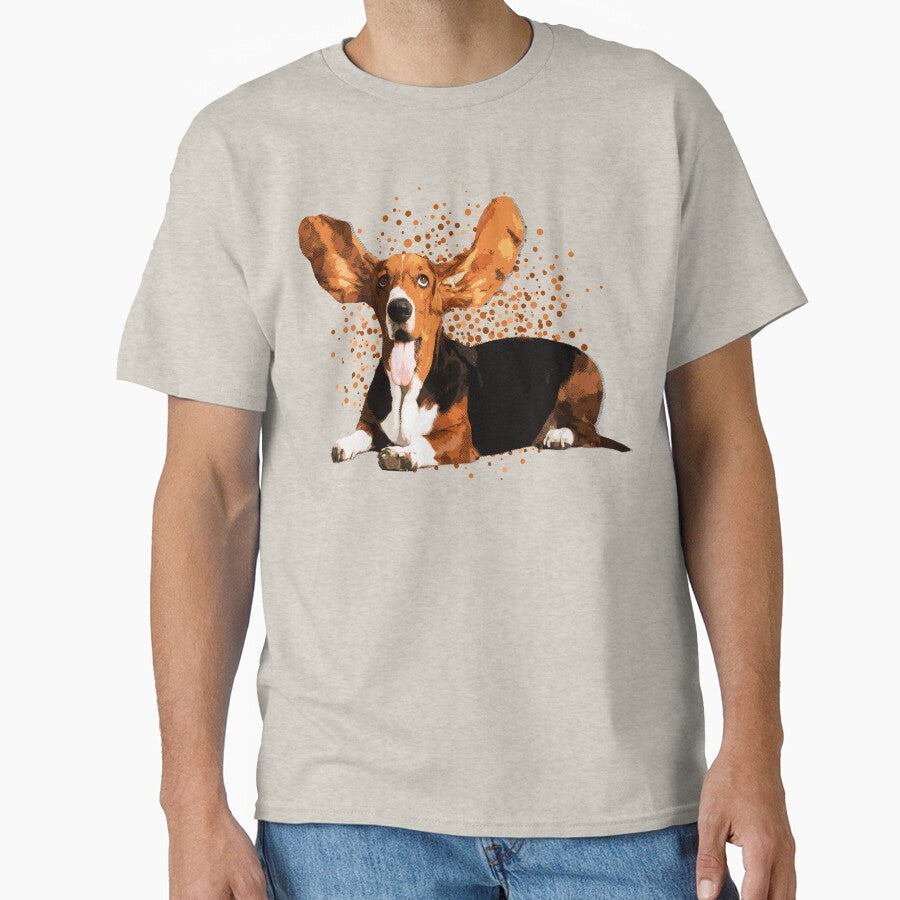 Basset Hound by k9printart T-Shirts, Hoodie, Sweatshirt | BlankRebels.com (Image 1)