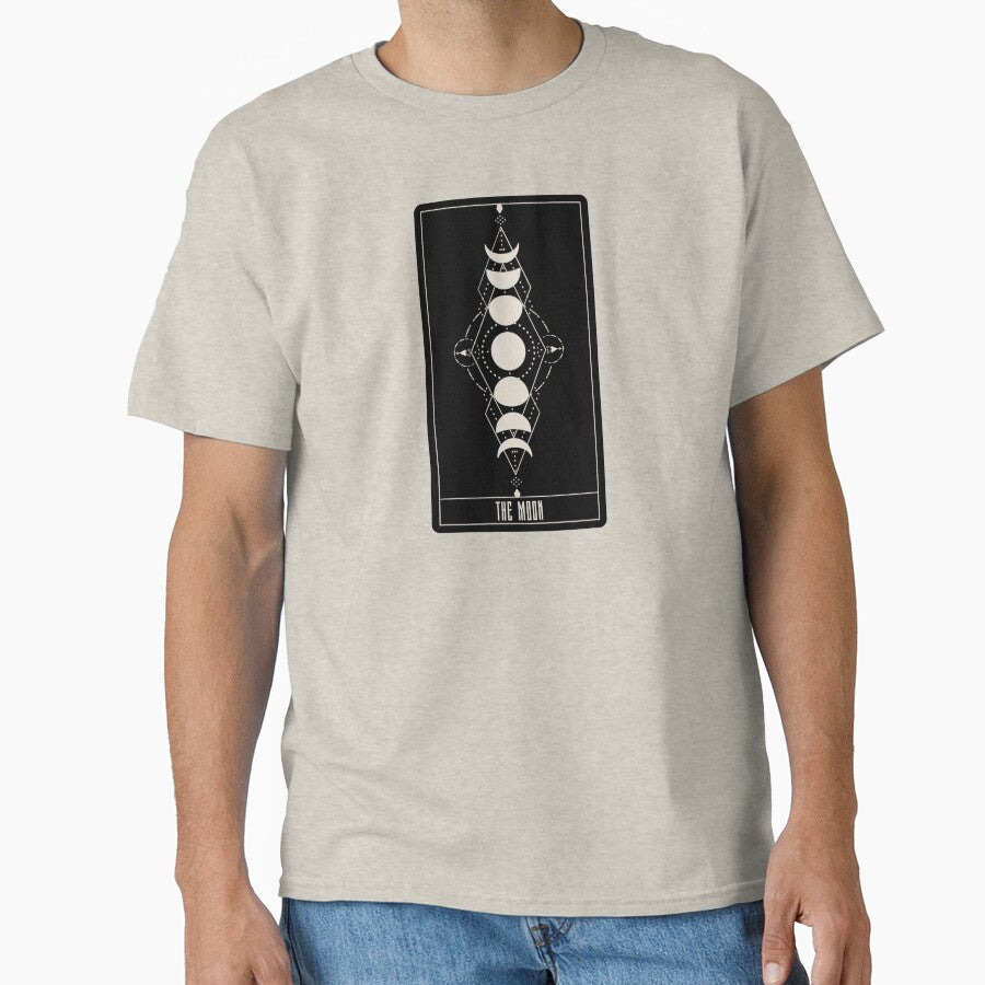 The Moon Tarot Card – Lunar Phases & Sacred Geometry Design by tiigerdad T-Shirts, Hoodie, Sweatshirt (Image 1)