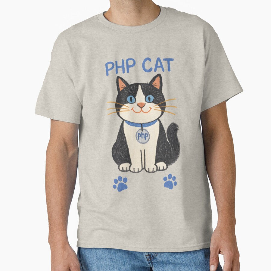 PHP Cat — The Happy Server-Side Purrgrammer by Nerd Romance Café T-Shirts, Hoodie, Sweatshirt | BlankRebels.com (Image 1)