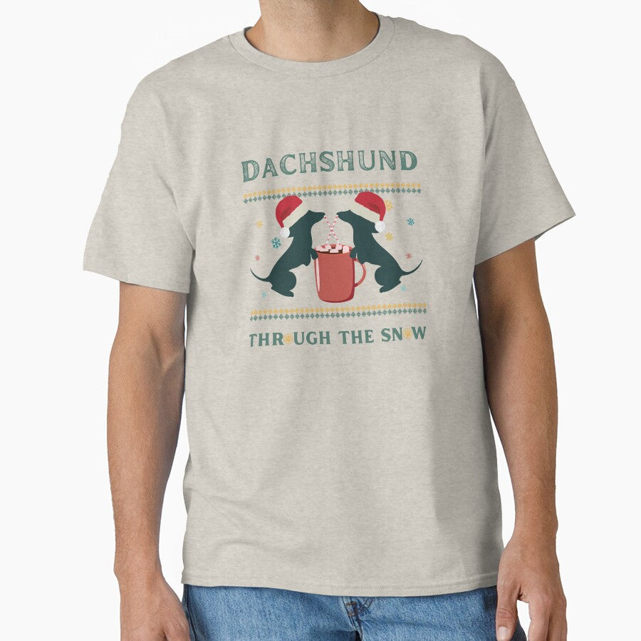 Retro Vintage Christmas Dachshund by DonateWord T-Shirts, Hoodie, Sweatshirt | BlankRebels.com (Image 1)
