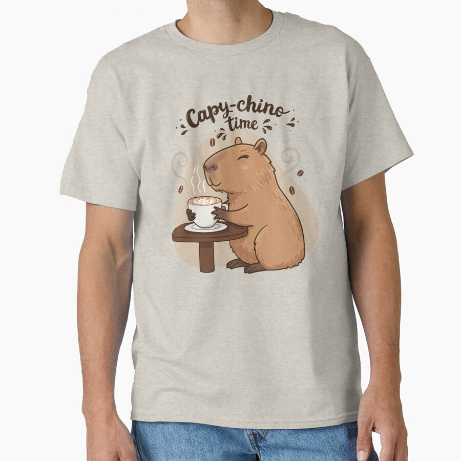 Capybara Cappuccino Cute Coffee Art T-Shirts, Hoodie, Sweatshirt