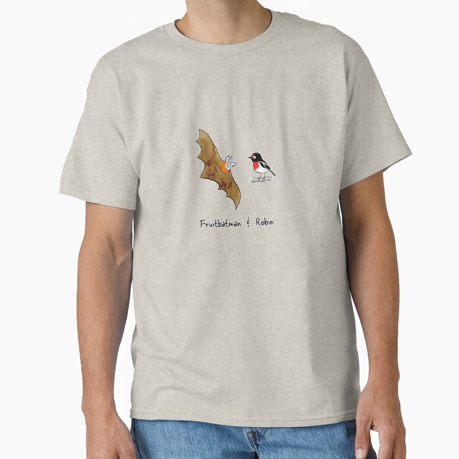 Fruitbatman and Robin - Raising funds for Bat Conservation and Rescue Qld Inc. by Paula Peeters T-Shirts,... (Image 1)