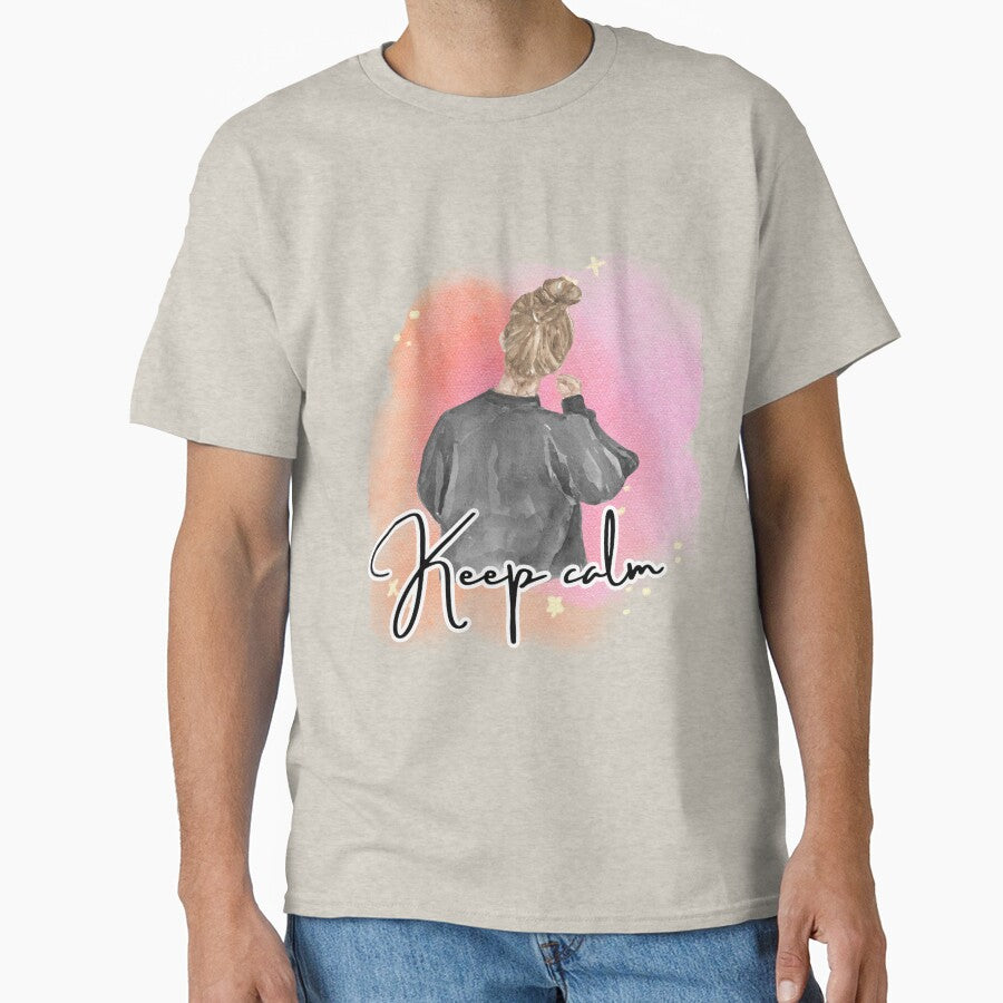 Keep Calm Girl Silhouette illustration – Modern & Minimalist Hoodie, T-Shirt & Print Design by omnia designs... (Image 1)