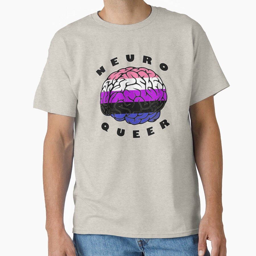 Neuroqueer Brain - Genderfluid Colors by AutisticBanshee T-Shirts, Hoodie, Sweatshirt | BlankRebels.com (Image 1)