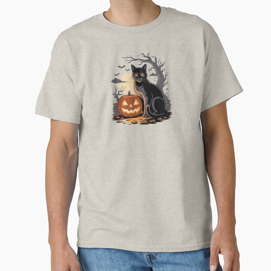 Halloween Black Cat and Pumpkin Night by Qwibbo T-Shirts, Hoodie, Sweatshirt | BlankRebels.com (Image 1)
