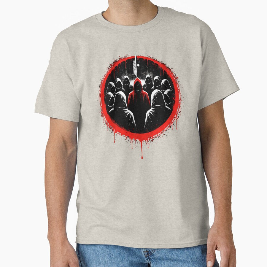 BOTC - A Blood splattered clocktower - The Accusation Circle by creative-cub T-Shirts, Hoodie, Sweatshirt (Image 1)