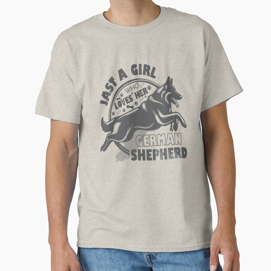 Just A Girl Who Loves Her German Shepherd – Cute Dog Mom Gift T-Shirt by Sanjoy2020 Hoodie, Sweatshirt (Image 1)