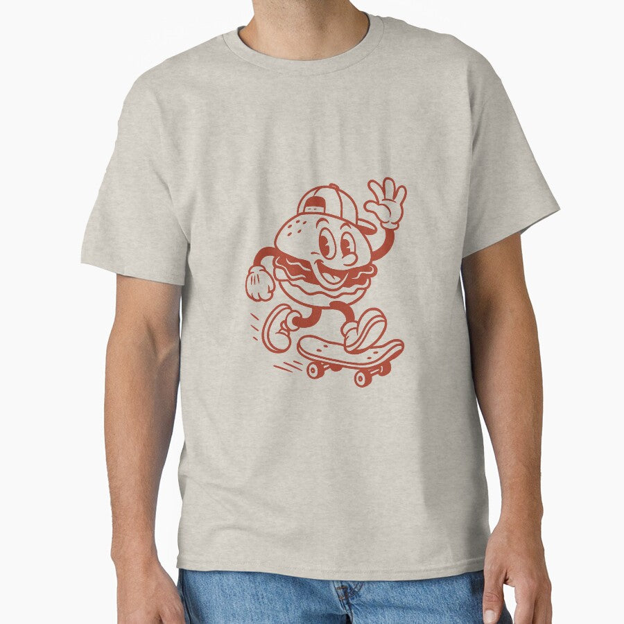 Skater Burger – Classic Red Roller by HoopeStylee T-Shirts, Hoodie, Sweatshirt | BlankRebels.com (Image 1)