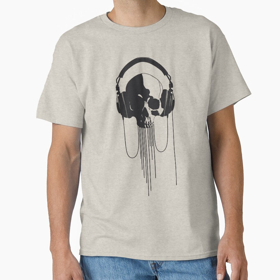 Dripping Skull Headphones – Dark Music Graphic by PixelQ T-Shirts, Hoodie, Sweatshirt | BlankRebels.com (Image 1)