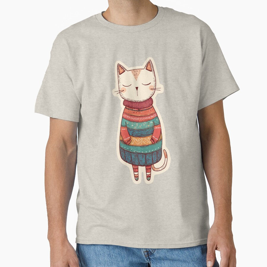 Hand Drawn Cat Doodle Sketch by bapupa T-Shirts, Hoodie, Sweatshirt | BlankRebels.com (Image 1)