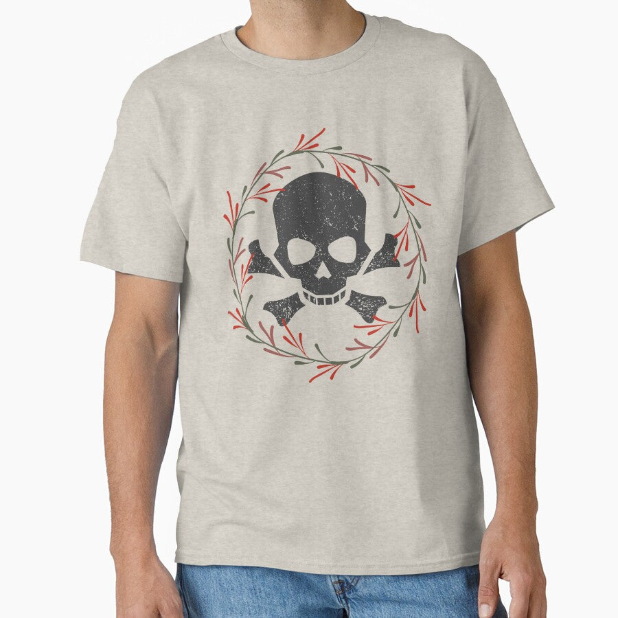 Vintage distressed gothic lovers floral skull graphic custom tshirt design by EmpiredesignCA Hoodie, Sweatshirt (Image 1)