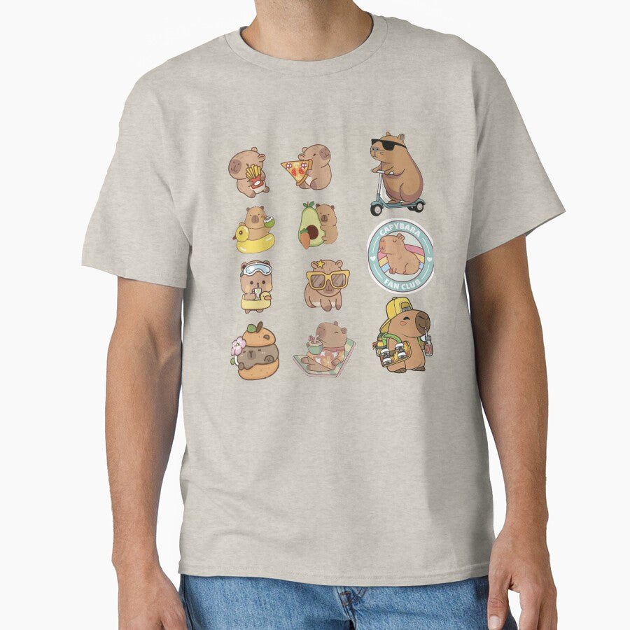 Kawaii Capybara Activity Sticker Pack by thurma85 T-Shirts, Hoodie, Sweatshirt | BlankRebels.com (Image 1)