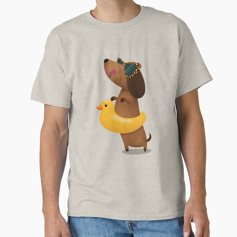 Summertime Cute Dachshund Dog by poket.piktures T-Shirts, Hoodie, Sweatshirt | BlankRebels.com (Image 1)