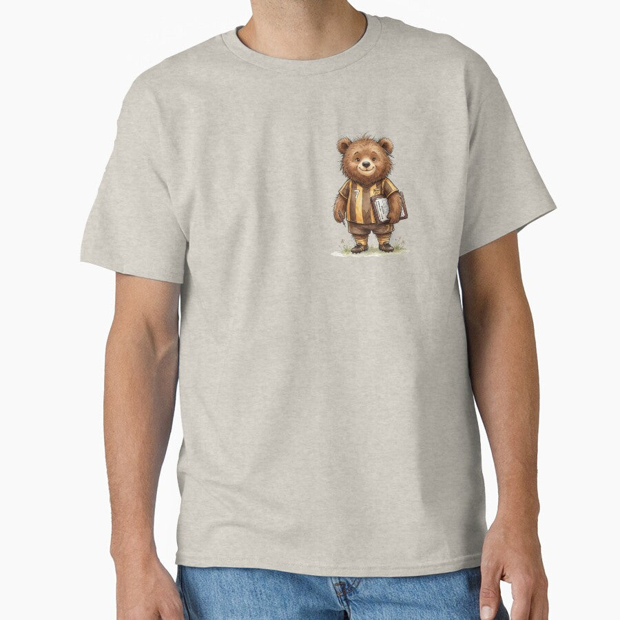 Cute Watercolor Bear Soccer Team Manager with Roster Clipboard by BreezifyDesignStudio