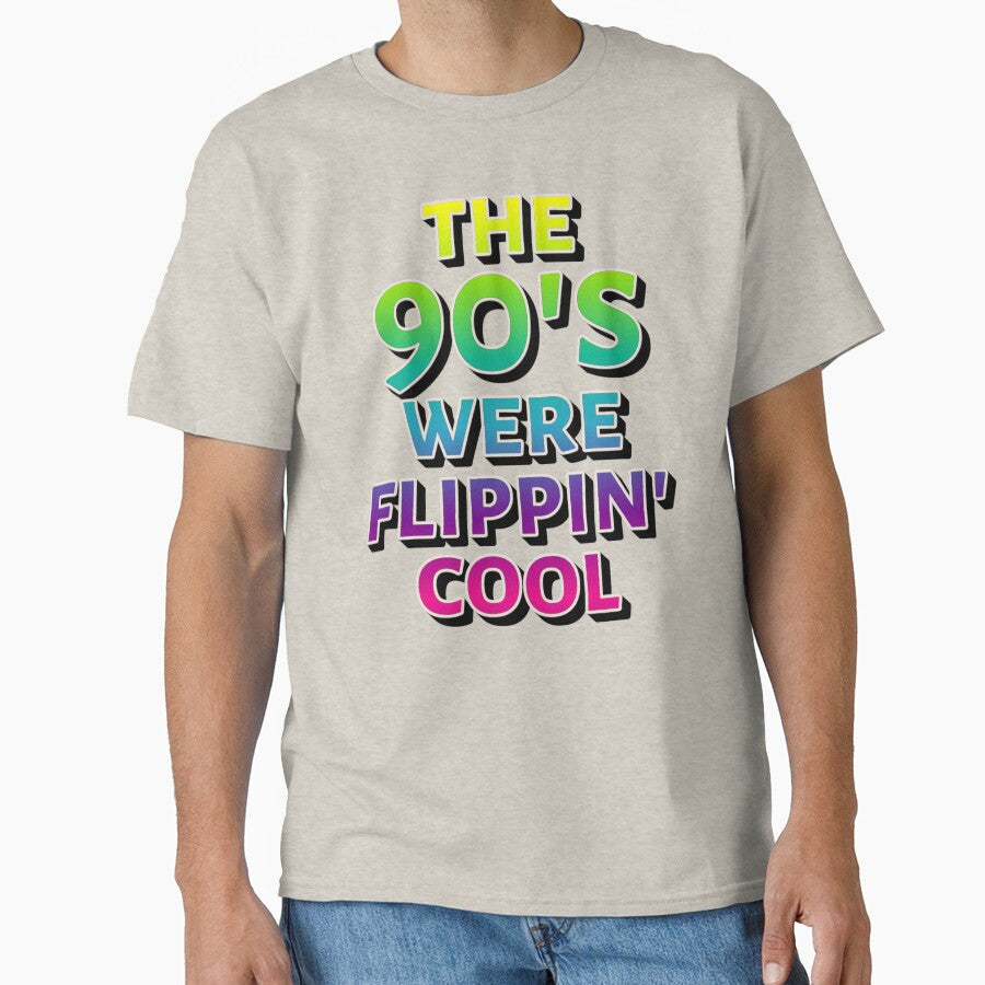 The 90's Were Flippin' Cool, Ombre Pastel Retro Style Design by TrulyEpoque T-Shirts, Hoodie, Sweatshirt (Image 1)