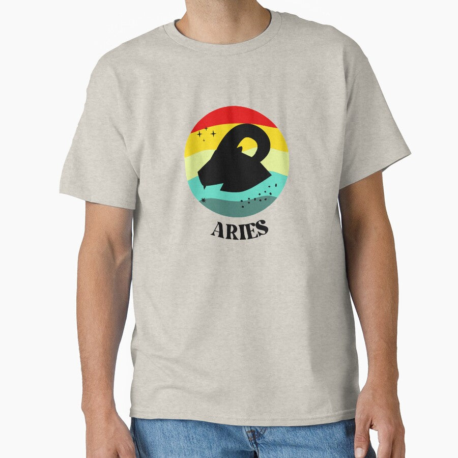 Aries retro design - astrological signs by rmpk101 T-Shirts, Hoodie, Sweatshirt | BlankRebels.com (Image 1)