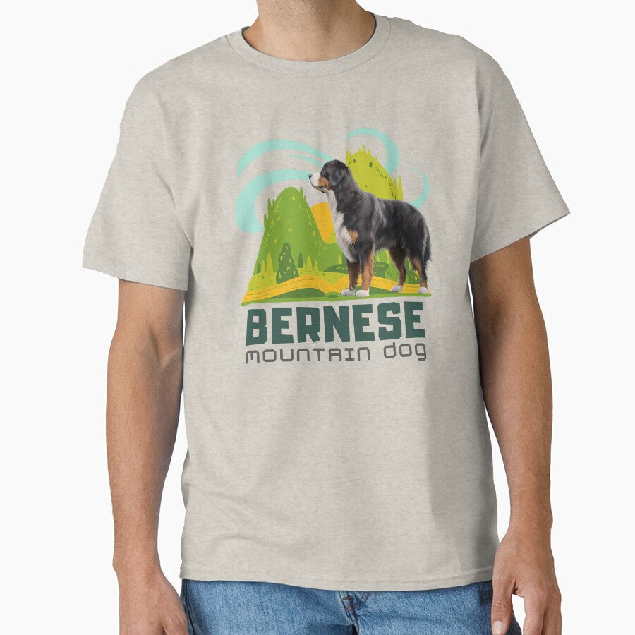 Bernese Mountain Dog Gifts Retro Dog Lovers Presents by TheVirtualSpace T-Shirts, Hoodie, Sweatshirt (Image 1)