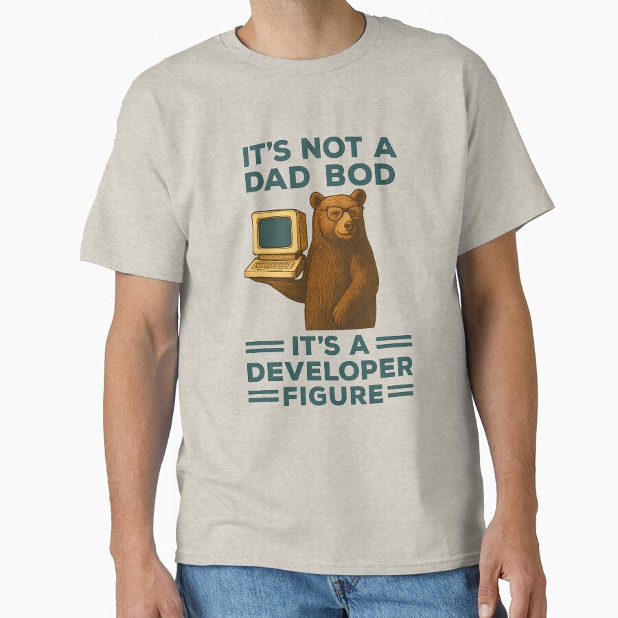 It’s Not a Dad Bod, It’s a Developer Figure – Funny Bear Programmer Design by KateVil T-Shirts, Hoodie, Sweatshirt (Image 1)