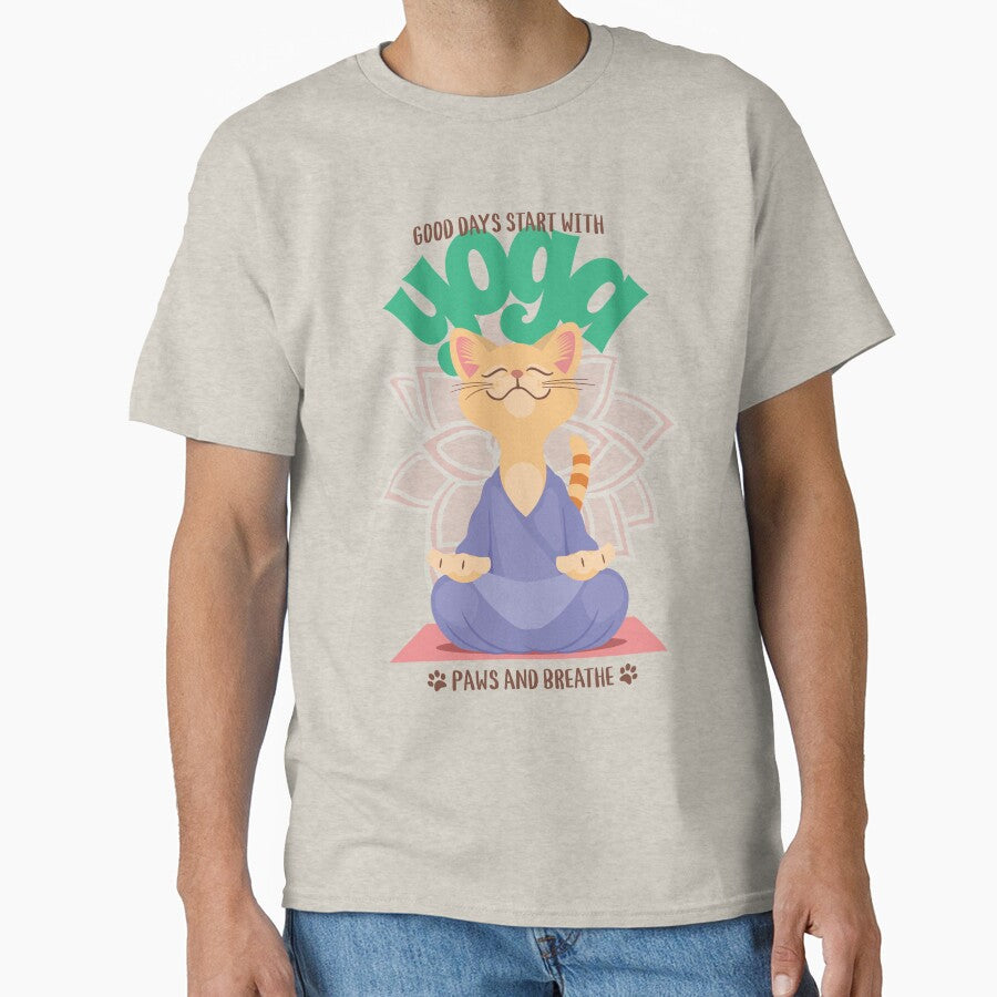 Good Days Start Yoga Paws Breathe T-Shirts, Hoodie, Sweatshirt