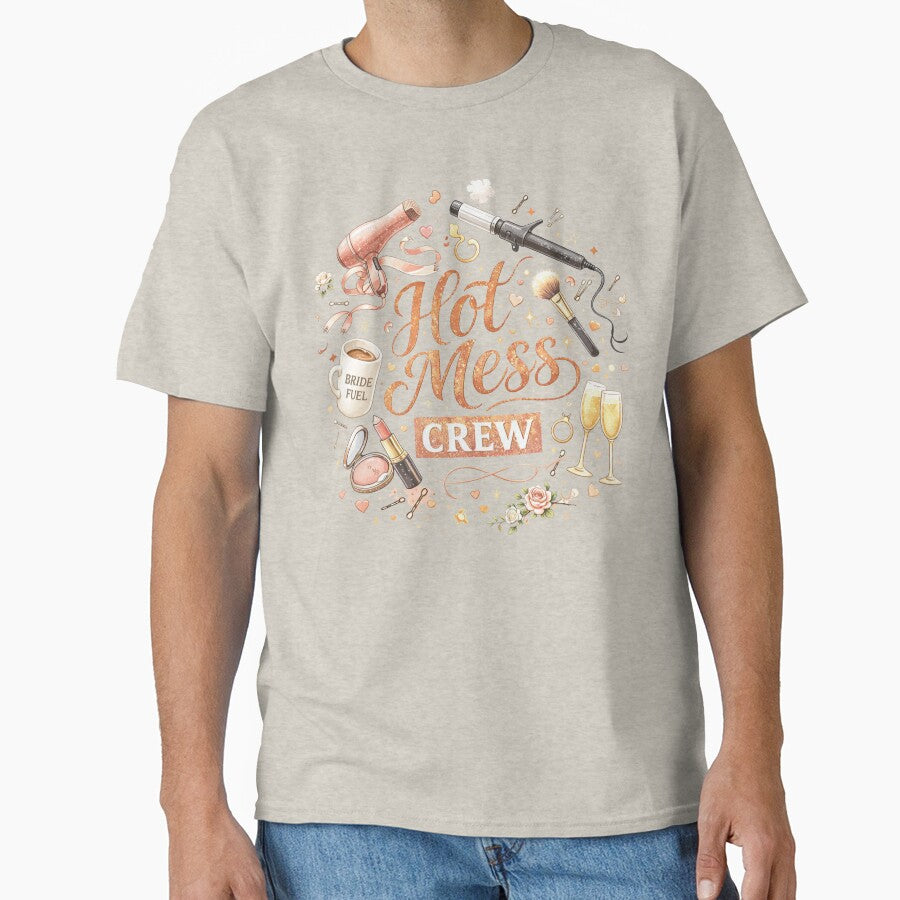 Hot Mess Crew – Bride Squad Energy by ArgentoArt T-Shirts, Hoodie, Sweatshirt | BlankRebels.com (Image 1)