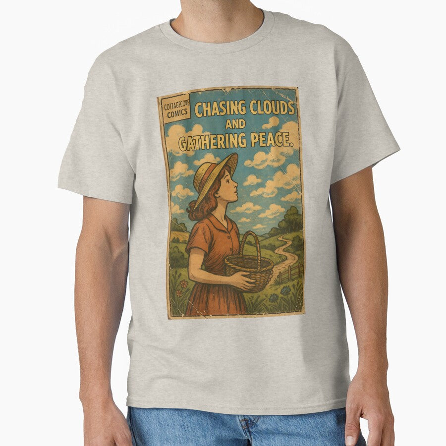 Cottagecore Aesthetic: Chasing Clouds, Gathering Peace by bapupa T-Shirts, Hoodie, Sweatshirt | BlankRebels.com (Image 1)