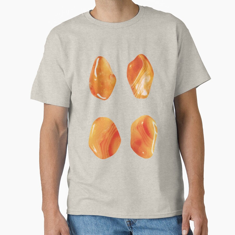 Watercolor Orange Agate Crystals by EnchantedInn T-Shirts, Hoodie, Sweatshirt | BlankRebels.com (Image 1)
