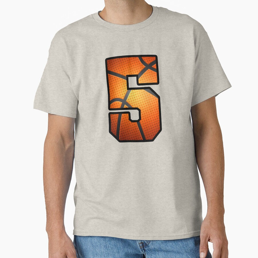 Basketball Birthday 5 Sports Number Five Design by JRRTs T-Shirts, Hoodie, Sweatshirt | BlankRebels.com (Image 1)