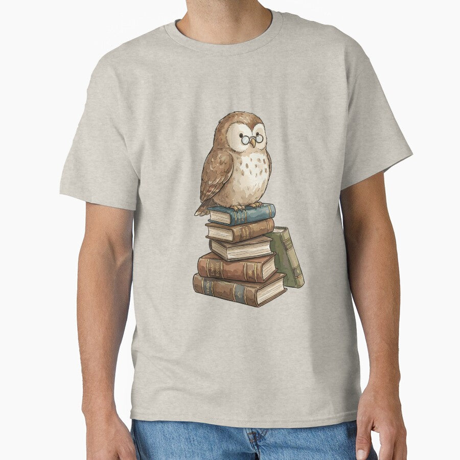 Vintage Dark Academia: Scholarly Owl Librarian by bapupa T-Shirts, Hoodie, Sweatshirt | BlankRebels.com (Image 1)