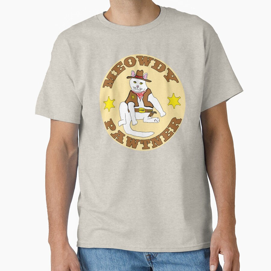 Meowdy Pawtner | Cat Cowboy by DarkwingDave T-Shirts, Hoodie, Sweatshirt | BlankRebels.com (Image 1)
