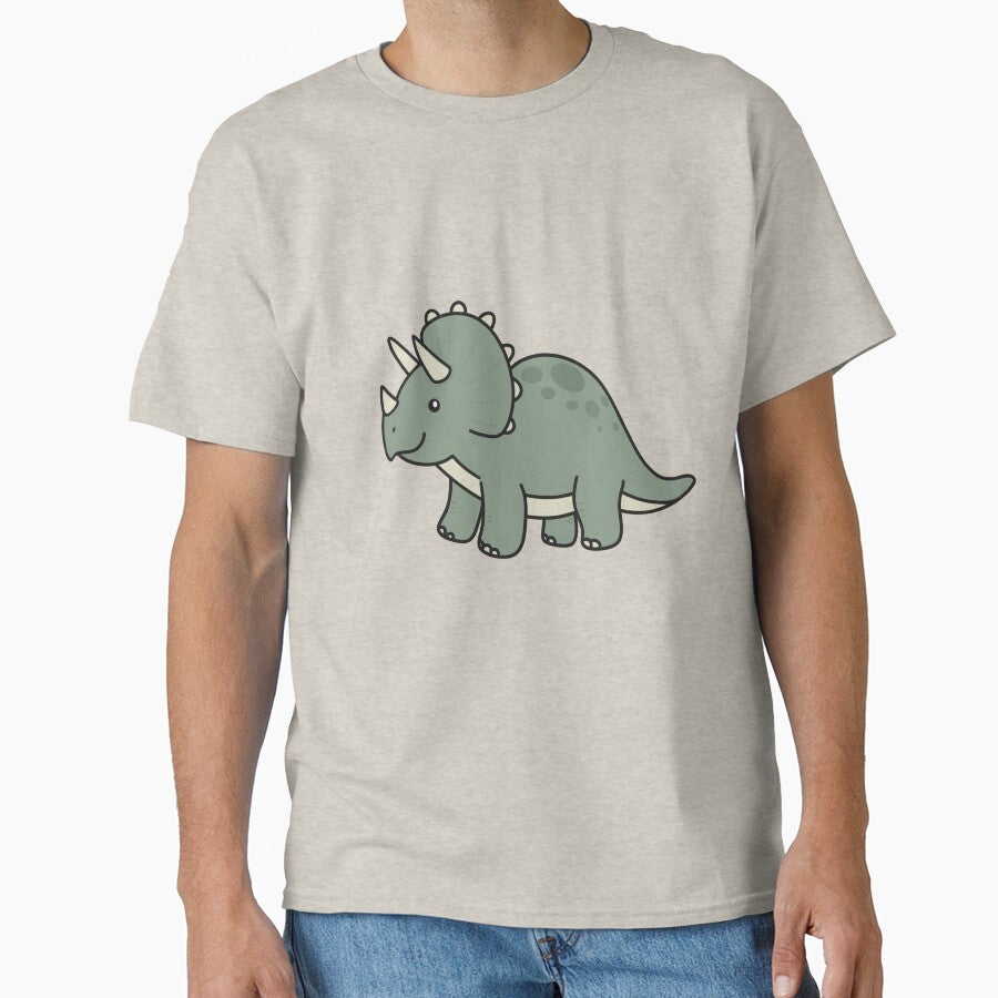 Cute Triceratops Dinosaur Illustration by SunCraftStudio T-Shirts, Hoodie, Sweatshirt | BlankRebels.com (Image 1)